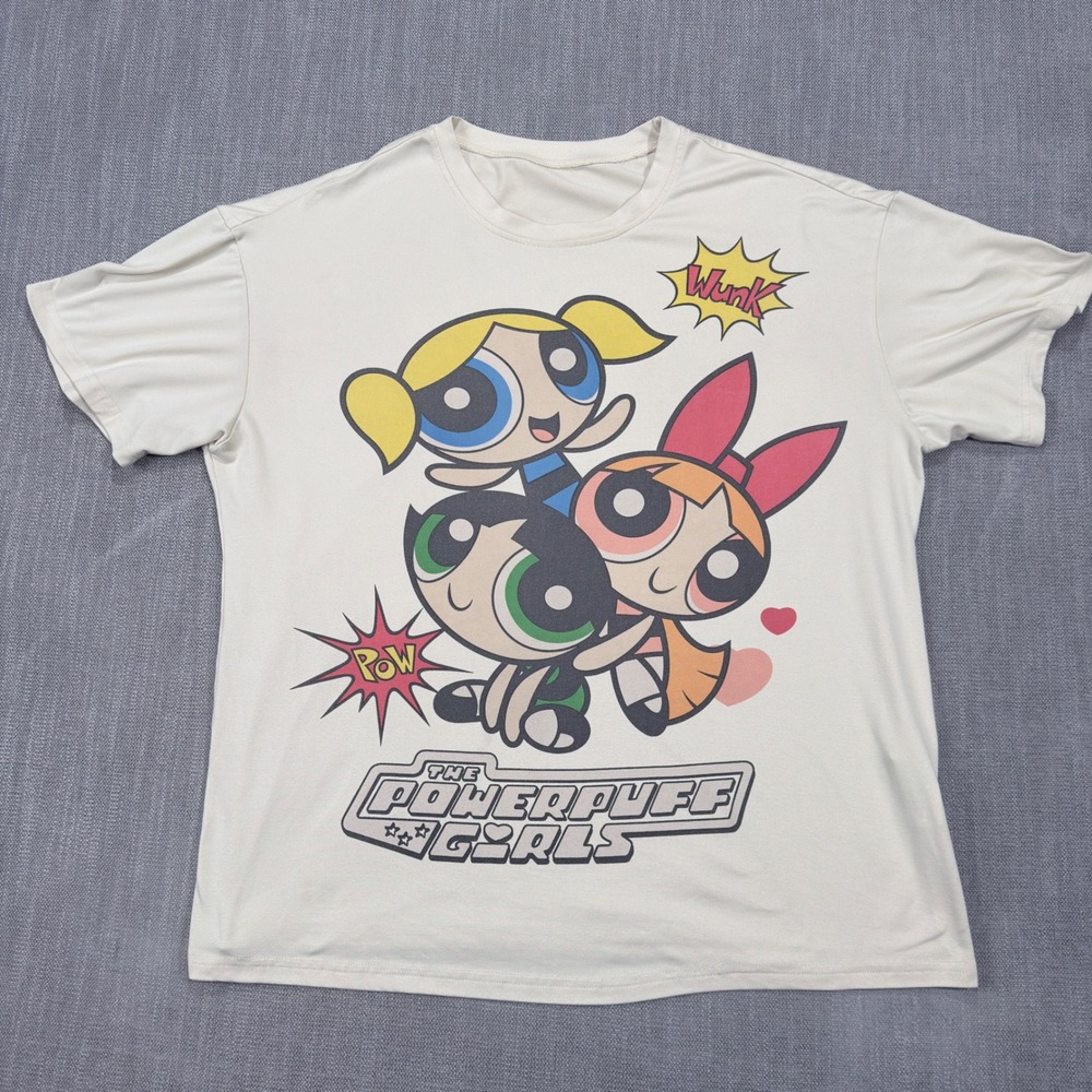 Cartoon Network Powerpuff Girls Graphic T-Shirt Cream XL